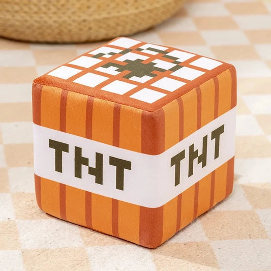 Peluche TNT y bloque de hierba de Minecraft