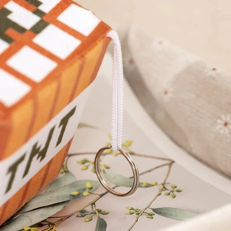 Peluche TNT y bloque de hierba de Minecraft