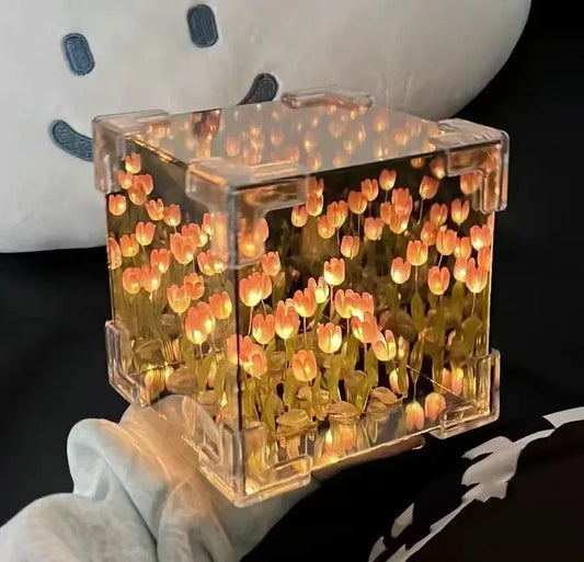 lámpara de flores