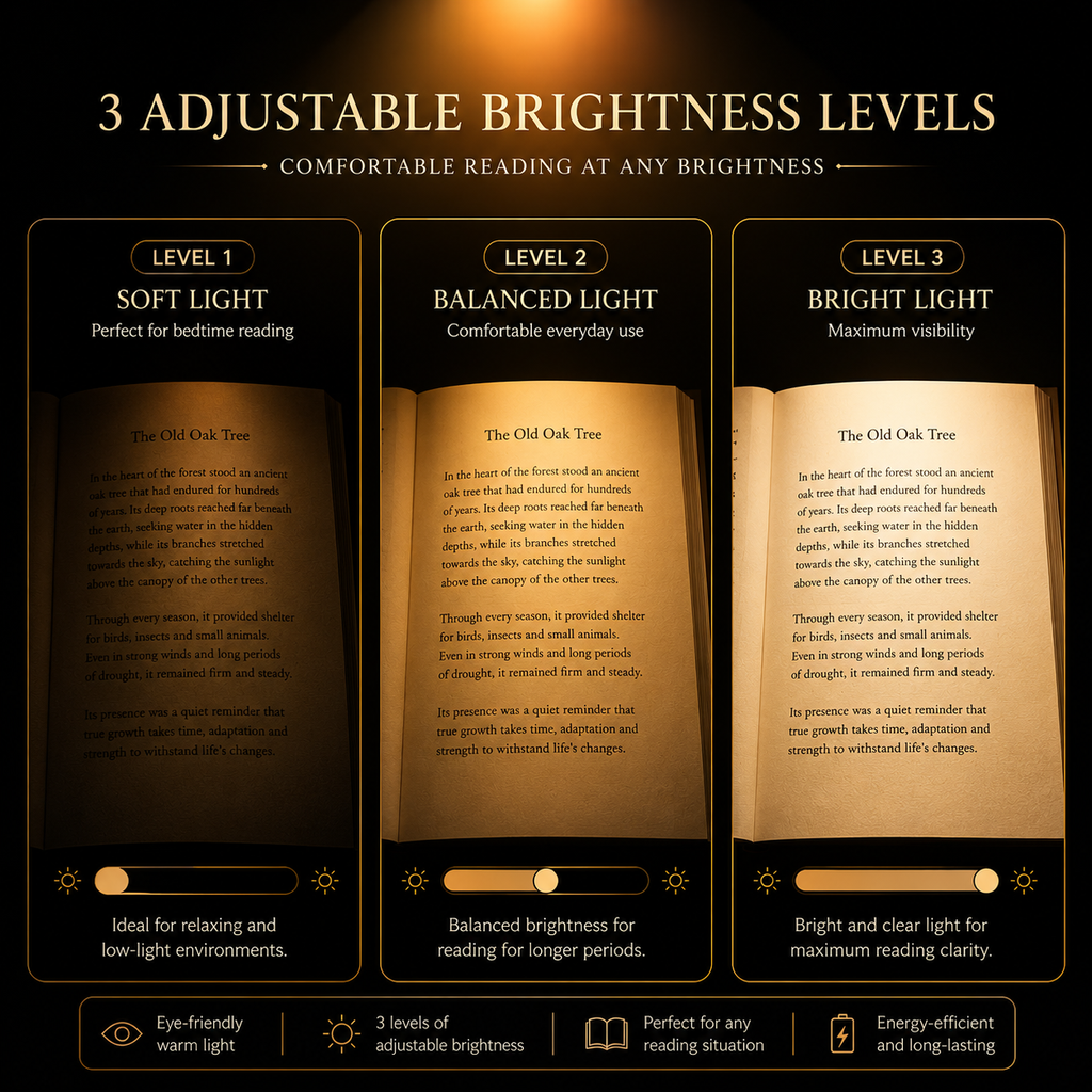 Lumifold™ | Rechargeable Amber Book Light
