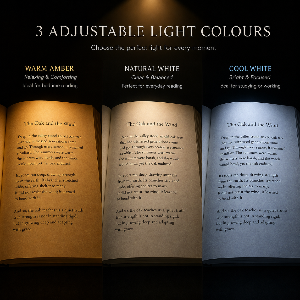 Lumifold™ | Rechargeable Amber Book Light