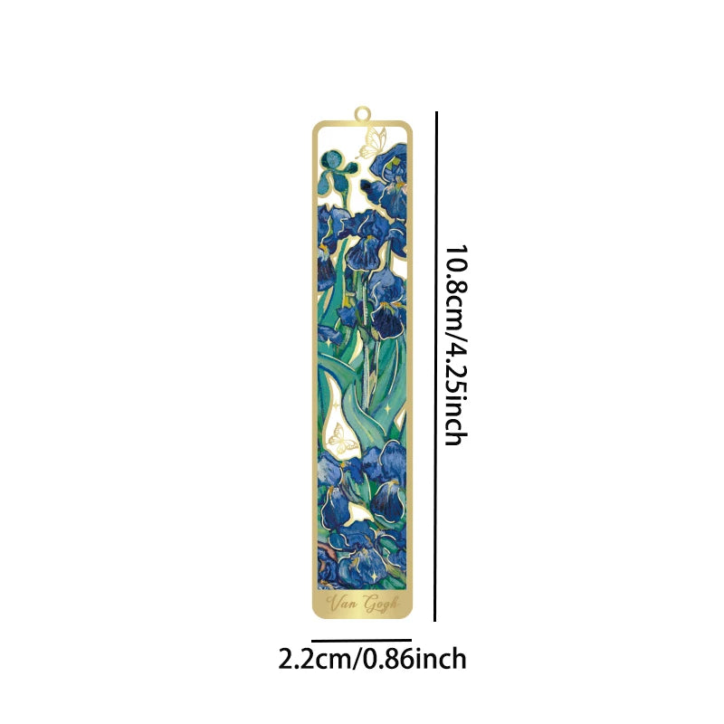 Floral Metal Bookmark with Tassel