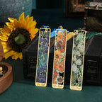 Floral Metal Bookmark with Tassel