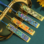Floral Metal Bookmark with Tassel