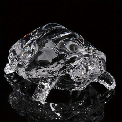 Adorno de tortuga de cristal