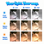 Comparação de luz com títulos inspirados na logo
