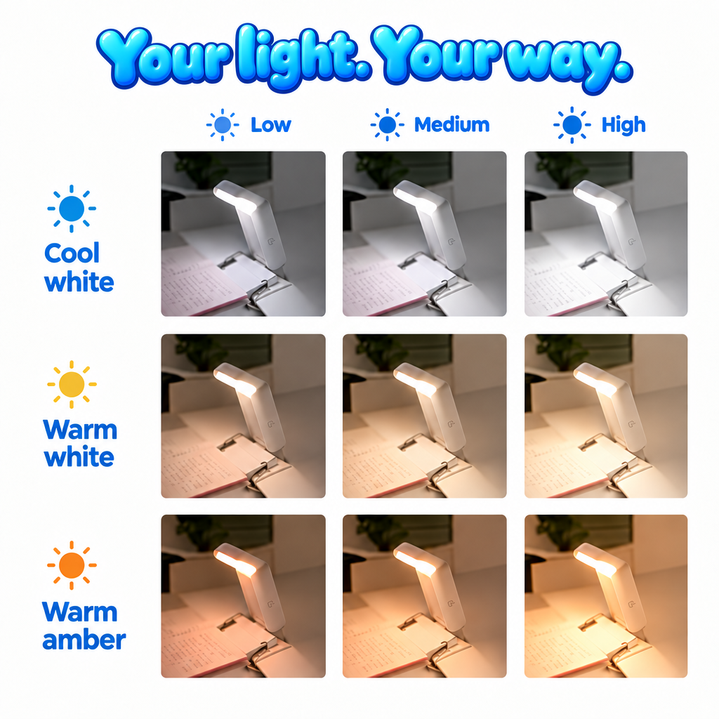 Comparação de luz com títulos inspirados na logo